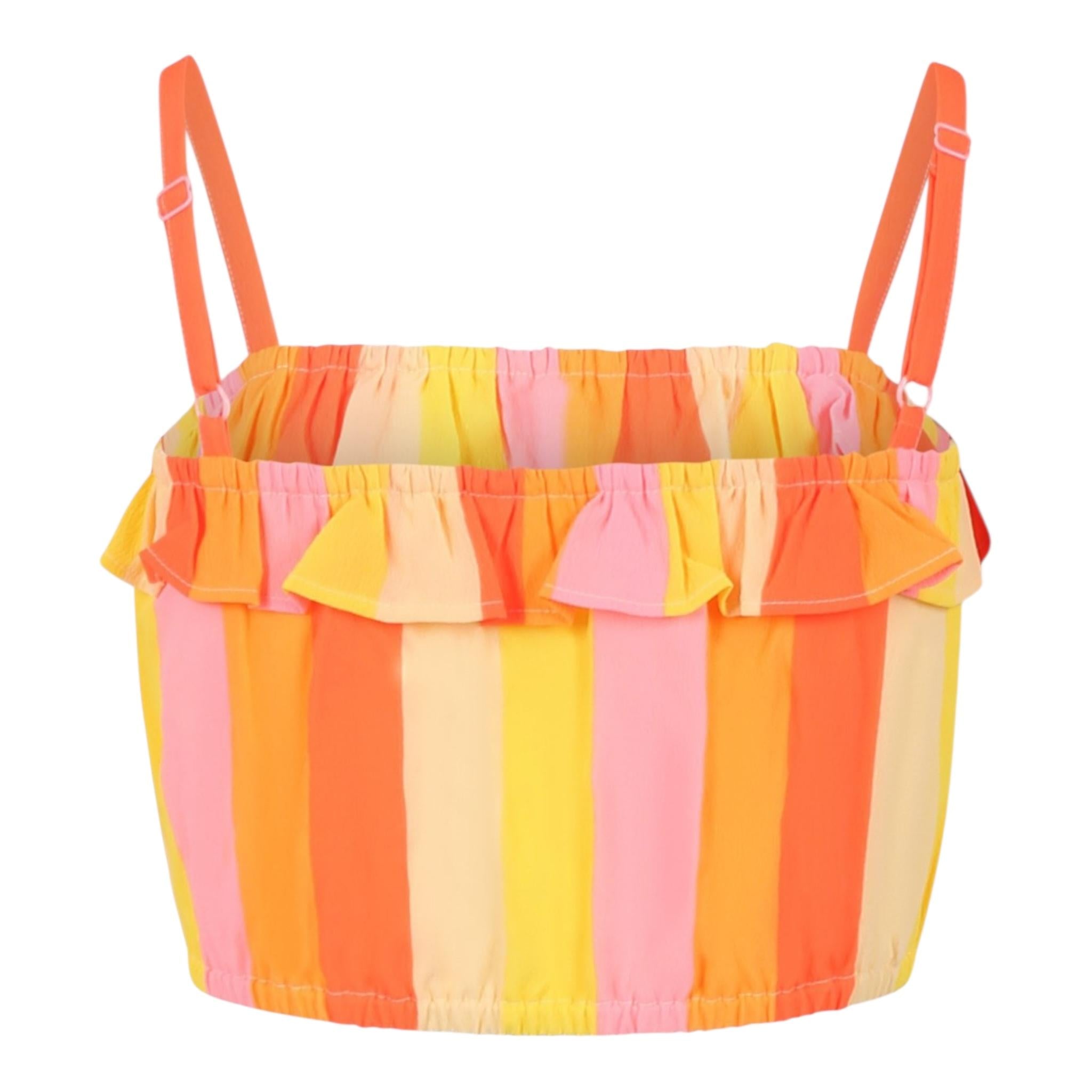 Billieblush Top Multicolor con Frange per Neonata U20943 ARANCIONE BillIEBLUSH 