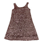 Janice Abito Tinta Unita con Paillettes per Bambina JN750R ROSA JANICE 