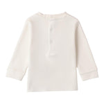 MINI BANDA shirt girocollo tinta unita con stampa in contrasto Panna per Neonato S614 PANNA MINI BANDA 