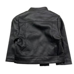 Never Too Giubbino In Ecopelle Tinta Unita con Zip per Neonato NT1153N NERO NEVER TOO 