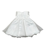 Barcellino Abito Cerimonia Tinta Unita con Applicazioni per Neonata 92611 BIANCO BARCELLINO 