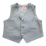 Ambaraba Gilet Tinta Unita con Parte Posteriore Fantasia Quadretti con Papillon per Neonato FM36093 AZZURRO AMBARABA 