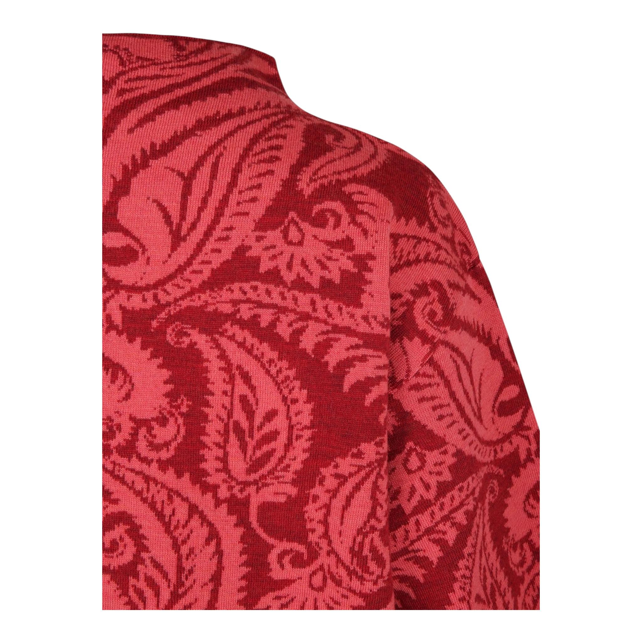 ETRO maglia tinta unita mezzo collo con fantasia Rosso per Bambina GV2A77X ROSSO ETRO 