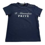 Daniele Alessandrini T-Shirt Girocollo Tinta Unita con Logo per Neonato 1296M0904 BLU DANIELE ALESSANDRINI 