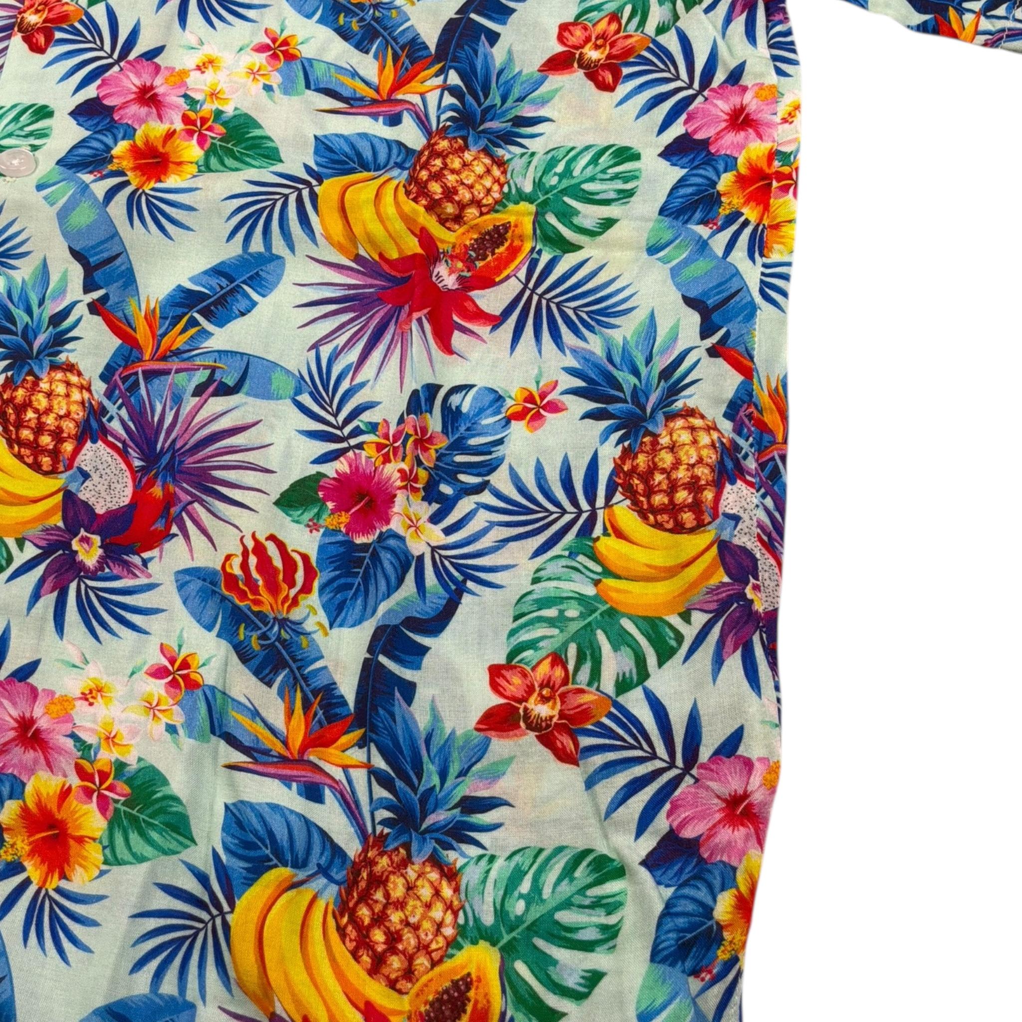 F**K Camicia Tinta Unita Mezza Manica con Fantasia per Bambino FJ25J03CA60X12 AZZURRO F**K 