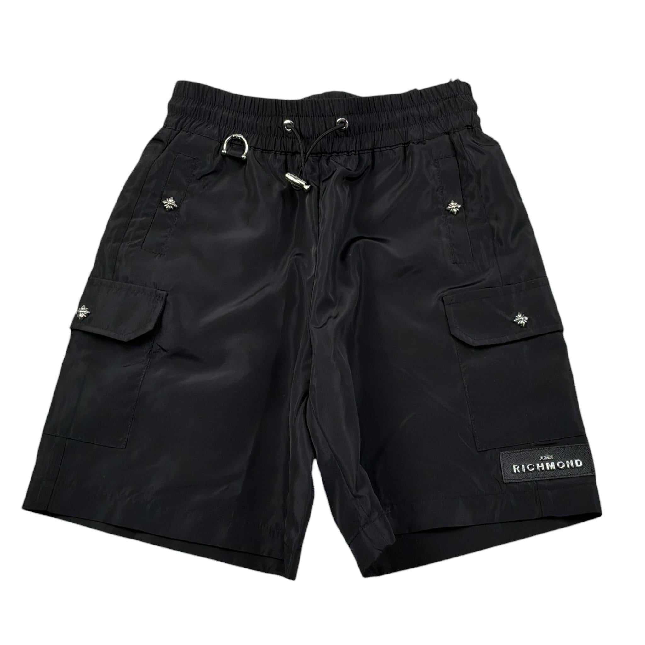 John Richmond Bermuda Tinta Unita con Elastico In Vita per Bambino RBP25047BE NERO JOHN RICHMOND 
