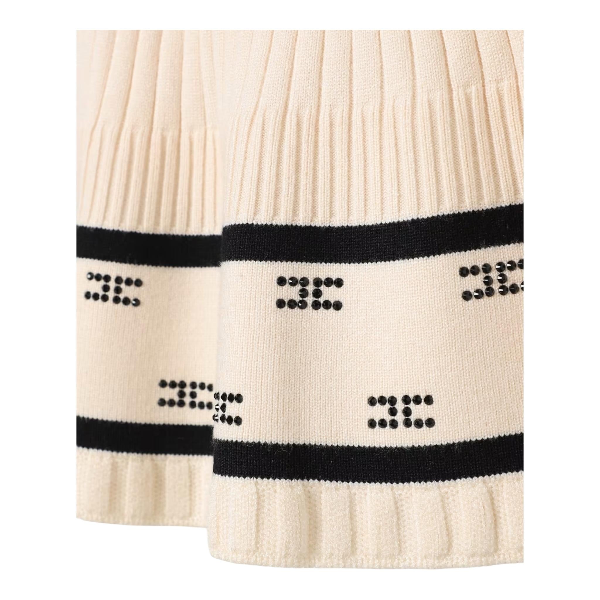 ELISABETTA FRANCHI gonna tinta unita con brillantini Avorio per Bambina EFGO161 AVORIO ELISABETTA FRANCHI 