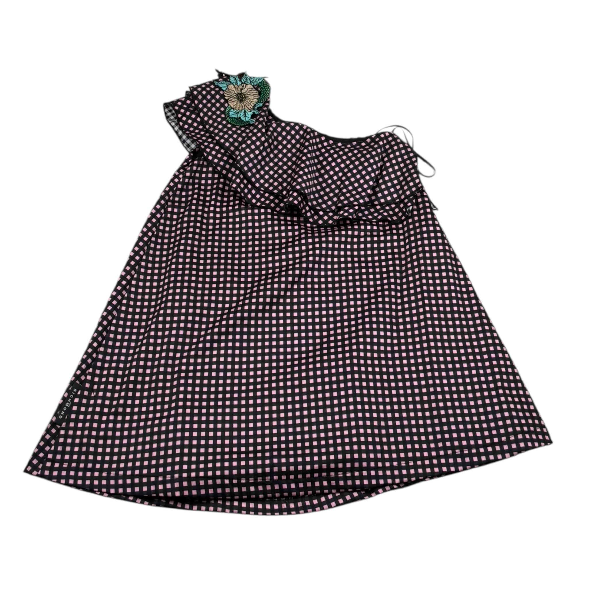 John Richmond Abito Biclore con Fantasia A Quadri per Bambina RGP26175VE NERO/ROSA JOHN RICHMOND 