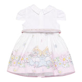 Monnalisa Abito Tinta Unita con Colletto E Stampa per Neonata 31E907 BIANCO MONNALISA 