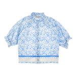 Philosophy Camicia Mezza Manica Tinta Unita con Fantasia Fiori per Bambina I1E304 BIANCO PHILOSOPHY 