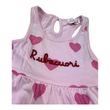 Saint Barth Abito Giromanica Tinta Unita con Stampa Cuori per Bambina MUSHA ROSA SAINT BARTH 