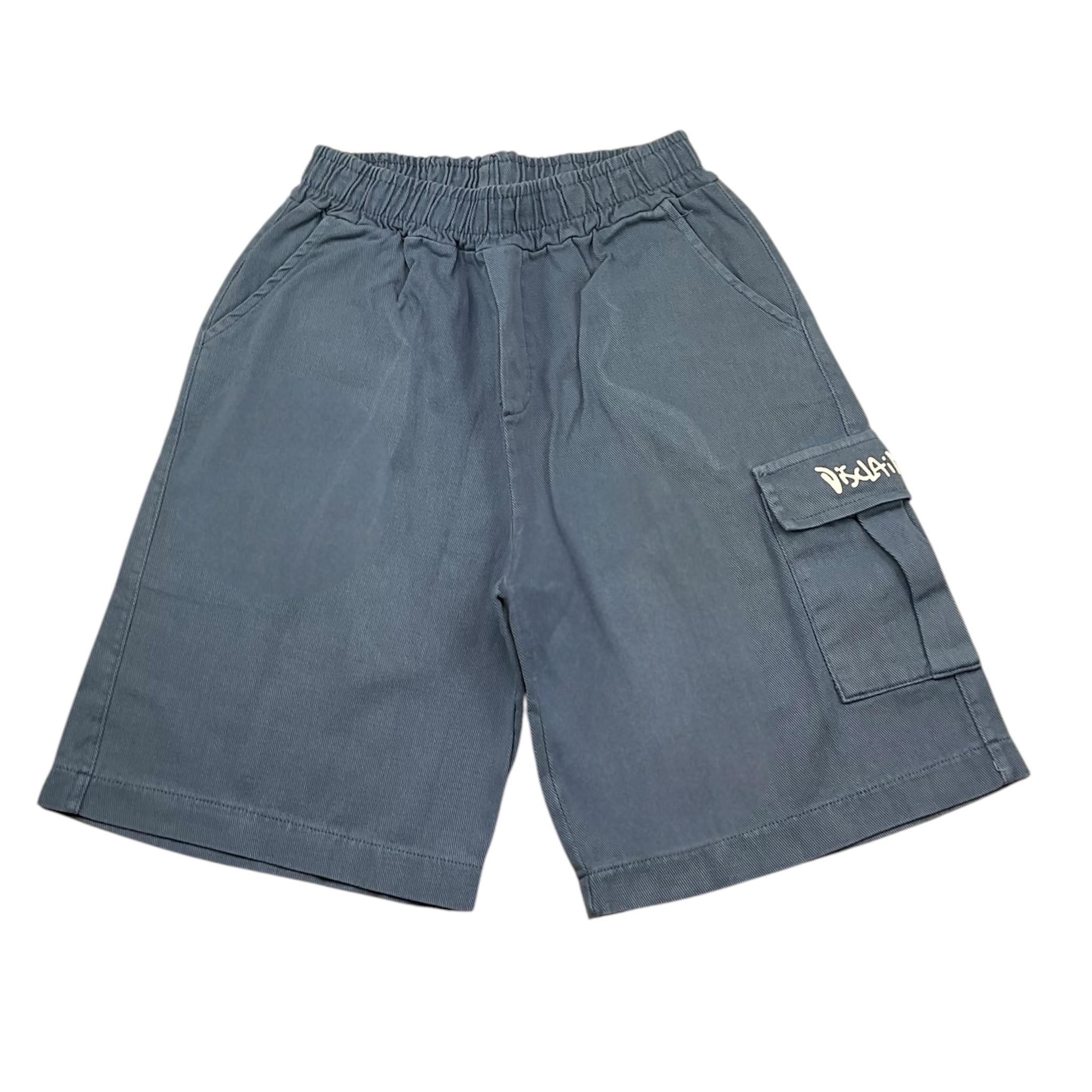 Disclaimer Bermuda In Denim Tinta Unita con Elastico In Vita per Bambino 25EDK58472 BLU DISCLAIMER 