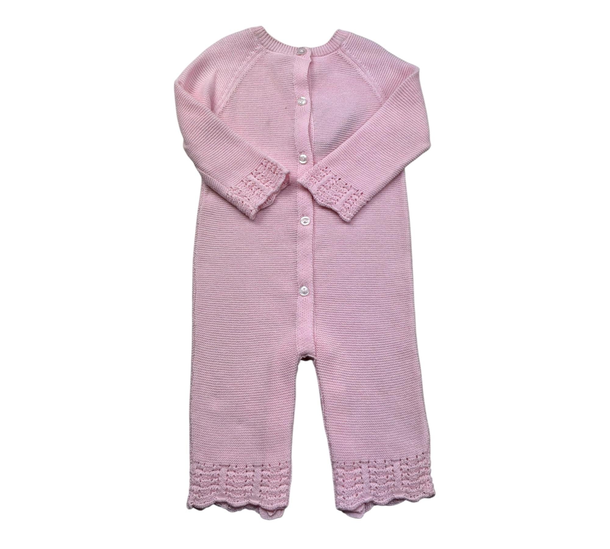 Le Bebe Tutina Manica Lunga Tinta Unita per Neonata LBG6276 ROSA LE BEBE 