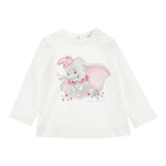 MONNALISA shirt tinta unita girocollo con stampa Bianco per Neonata 39D602 BIANCO MONNALISA 