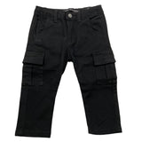 DANIELE ALESSANDRINI jeans tinta unita con girovita regolabile Nero per Bambino 1291P00023XX NERO DANIELE ALESSANDRINI 