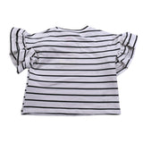 Vicolo T-Shirt Girocollo Fantasia A Righe per Bambina 3146F00364 BIANCO VICOLO 