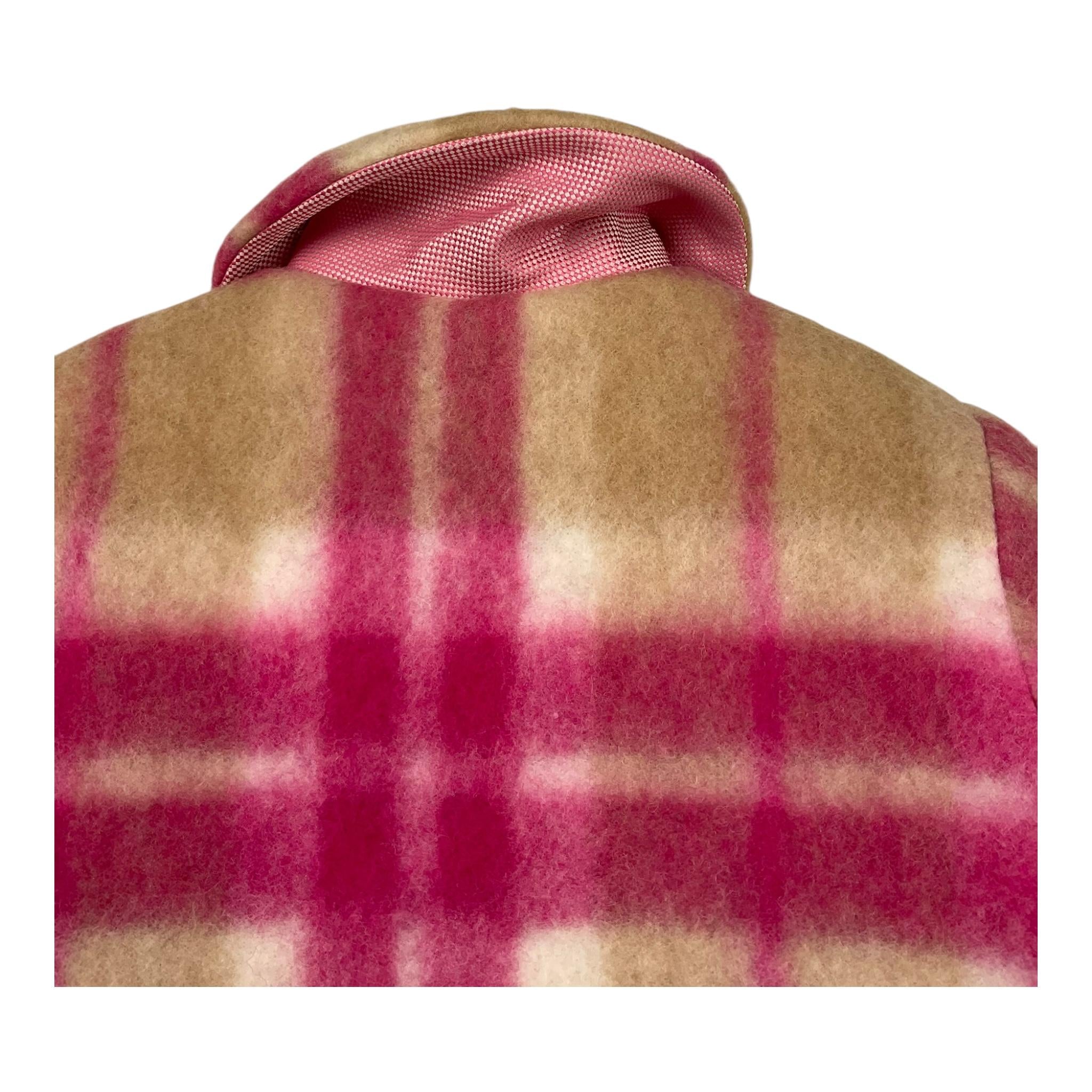 BARCELLINO cappotto monopetto fantasia quadri Fuxia per Bambina 106506 FUXIA BARCELLINO 