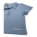 Hinnominate Polo Mezza Manica Tinta Unita con Logo per Bambina 3646MPY00173 AZZURRO POLVERE HINNOMINATE 