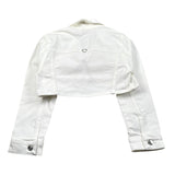 Please Giubbino In Denim Tinta Unita per Bambina JB18132G73X BIANCO PLEASE 