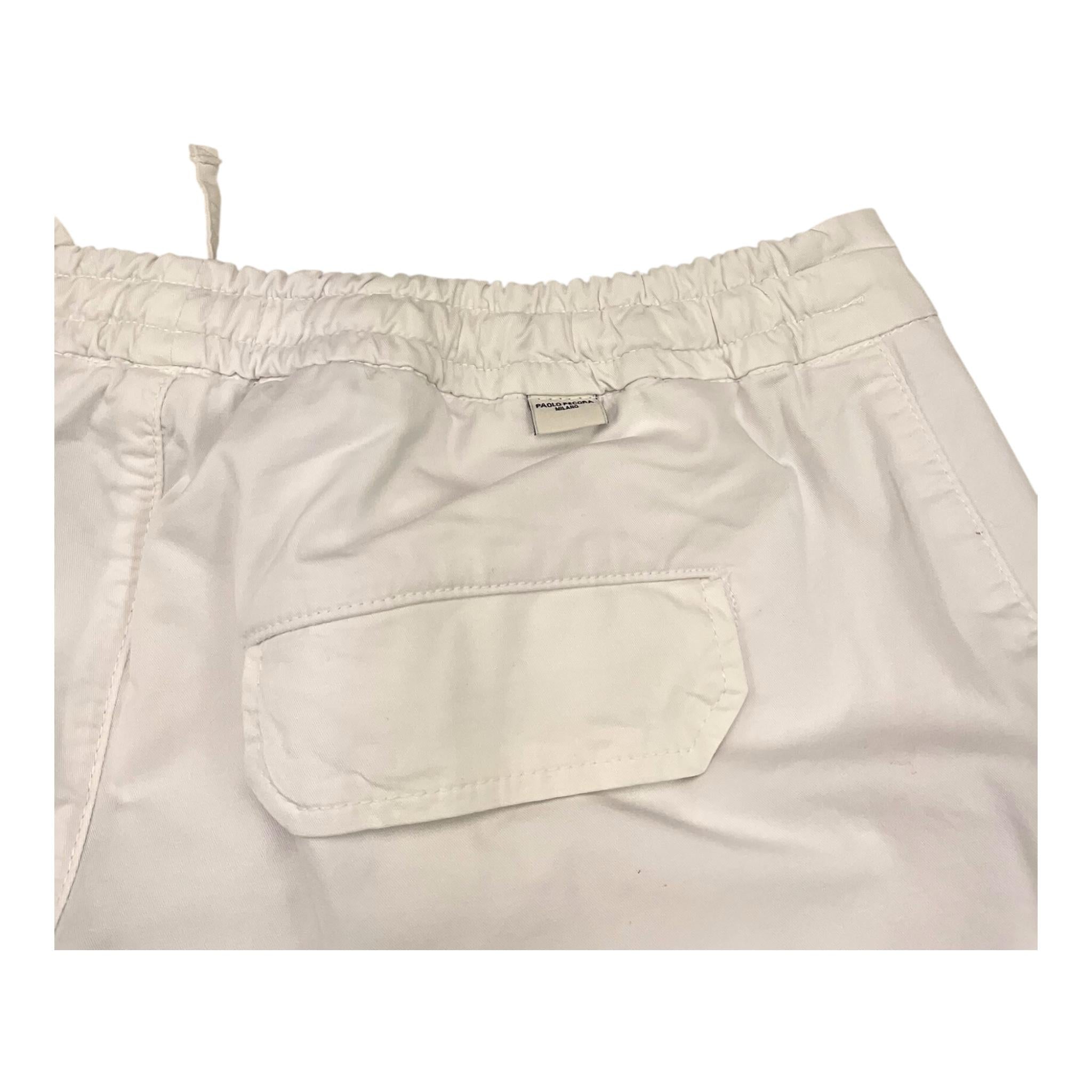 Paolo Pecora Bermuda Tinta Unita con Elastico In Vita per Bambino PP3995 BIANCO PAOLO PECORA 