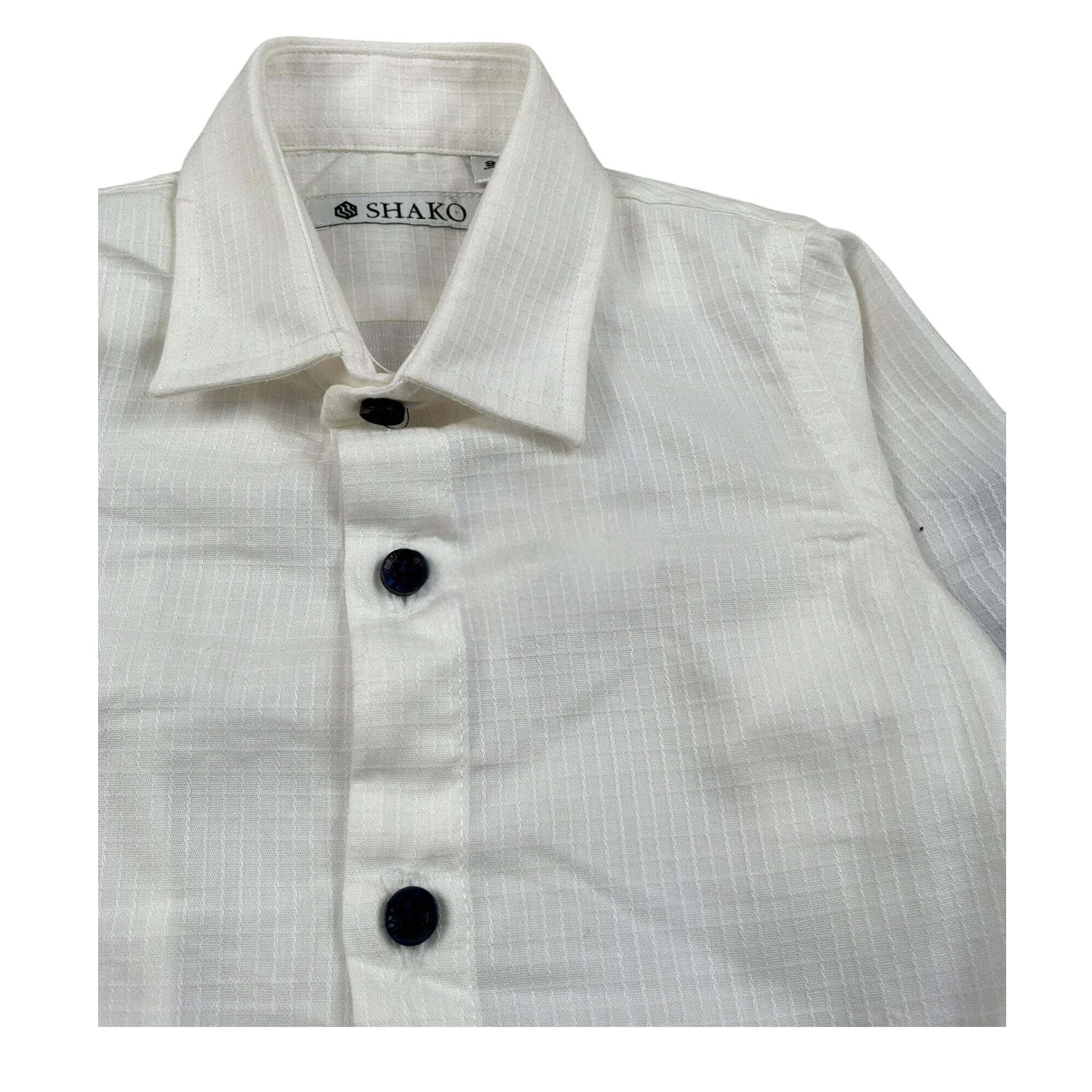 Shako' Camicia Manica Lunga Tinta Unita per Neonato CAMSHK BIANCO SHAKO' 