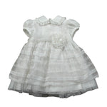 Aletta Abito Mezza Manica Tinta Unita con Tulle per Neonata HP220335C BIANCO ALETTA 