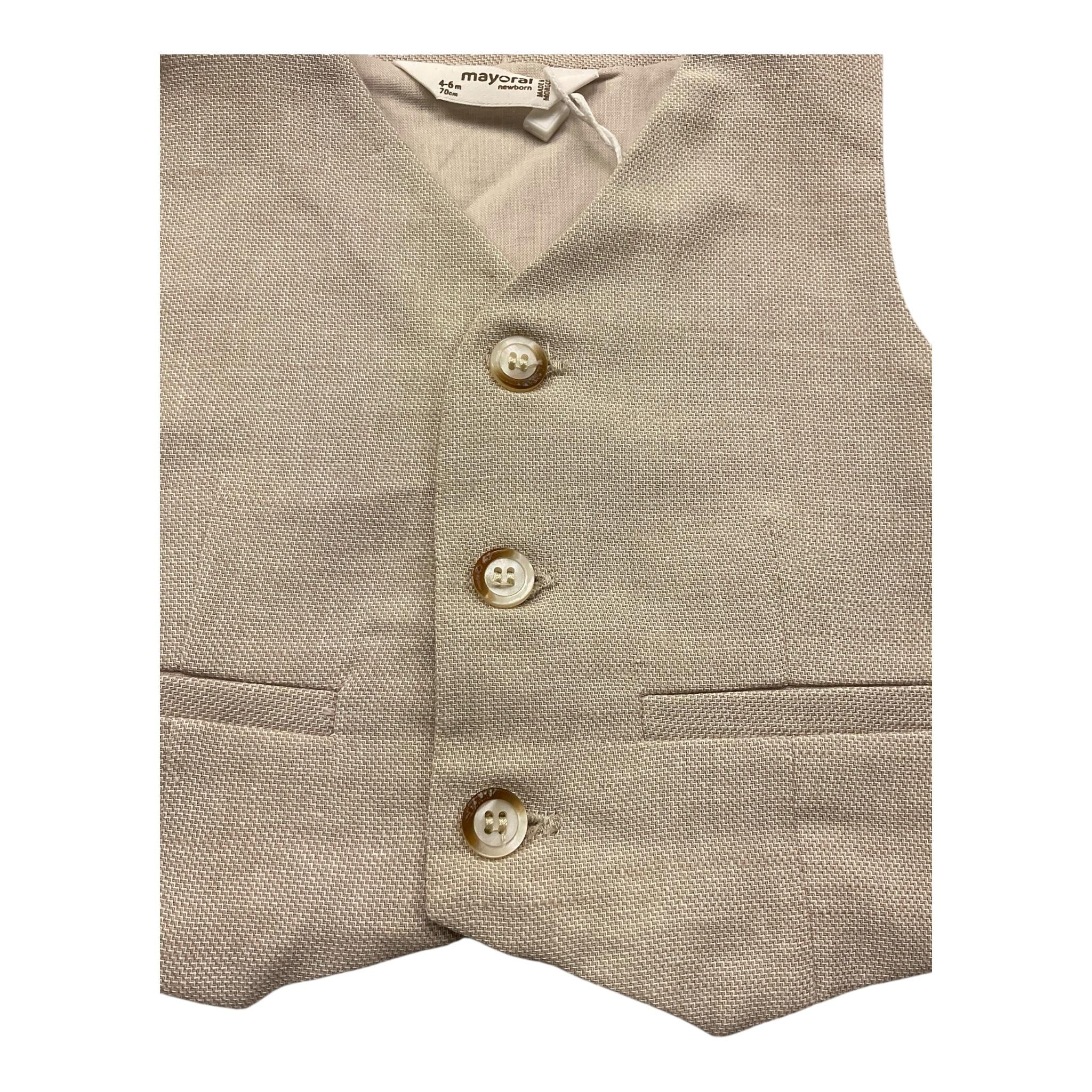 Mayoral Gilet Tinta Unita per Neonato 1394X BEIGE MAYORAL 