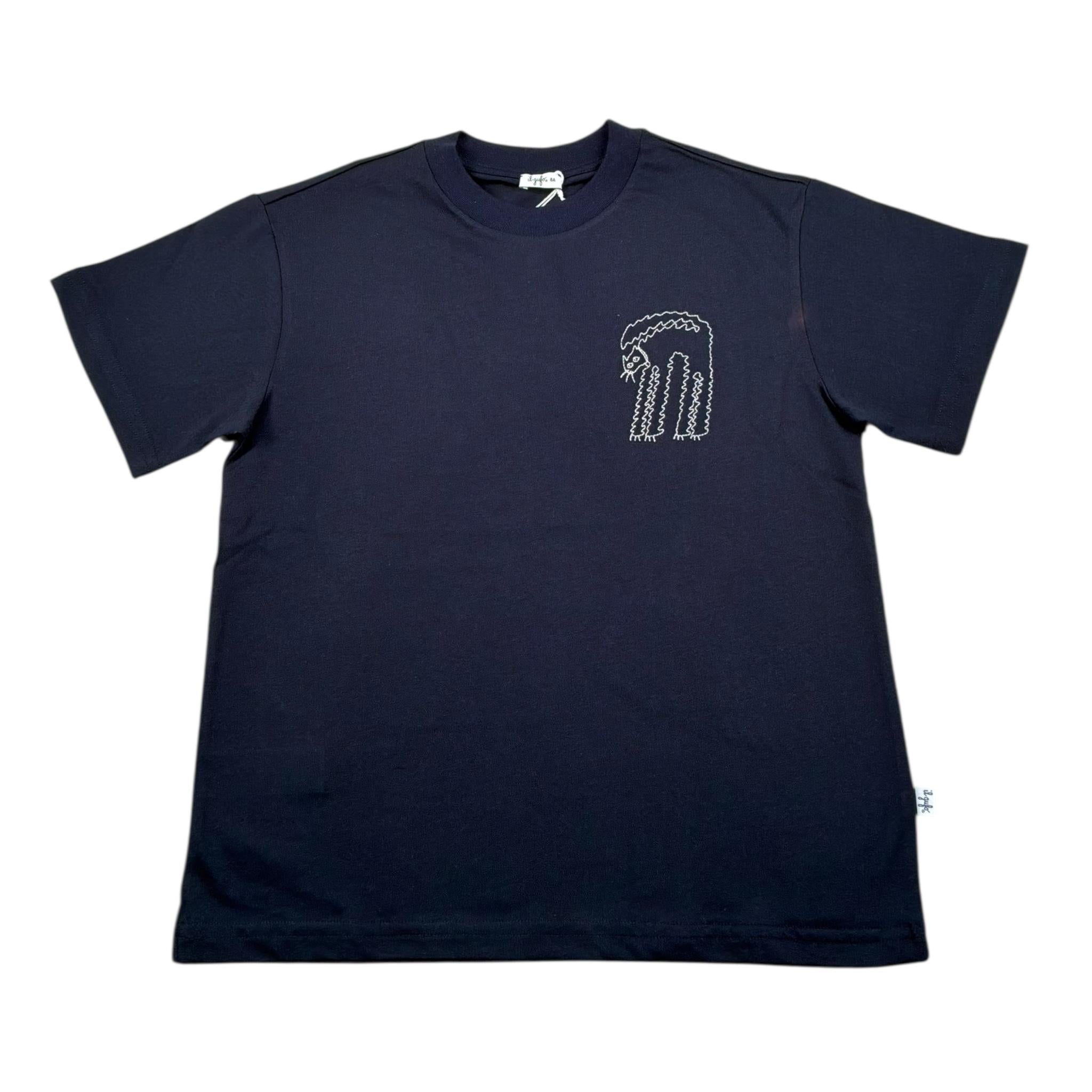 Il Gufo T-Shirt Girocollo Tinta Unita con Ricamo per Bambino P25TS479MF001 BLU IL GUFO 