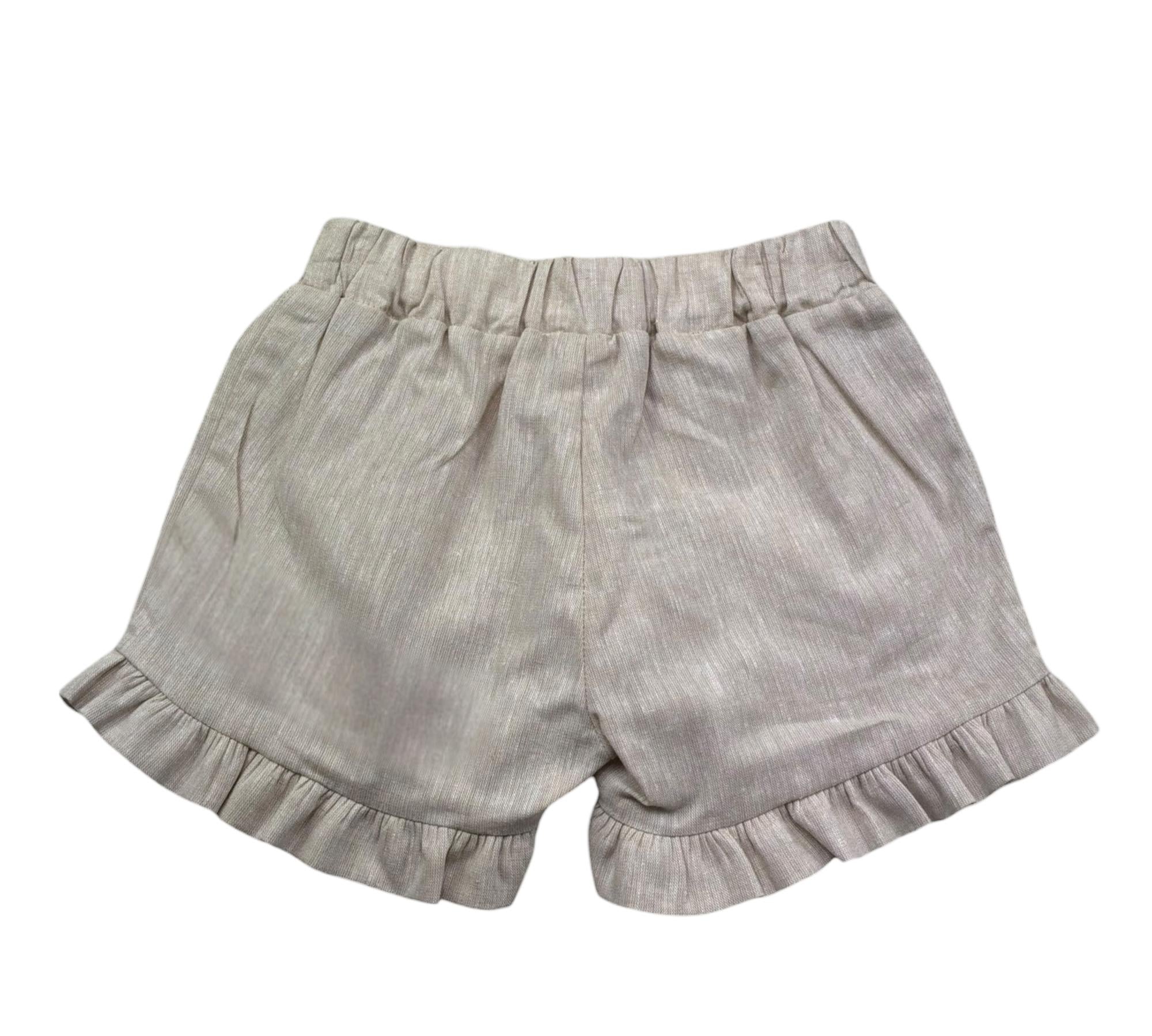 Le Bebe Short Tinta Unita con Elastico In Vita per Neonata LBG6389 BEIGE LE BEBE 