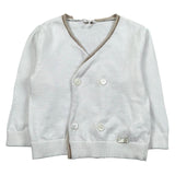 Le Bebe Cardigan Tinta Unita con Profili In Contrasto per Neonato LBB5324 BIANCO LE BEBE 