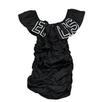 Marc Ellis Abito Tinta Unita con Stampa per Bambina JMJDR14107 NERO MARC ELLIS 