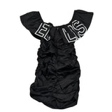 Marc Ellis Abito Tinta Unita con Stampa per Bambina JMJDR14107 NERO MARC ELLIS 