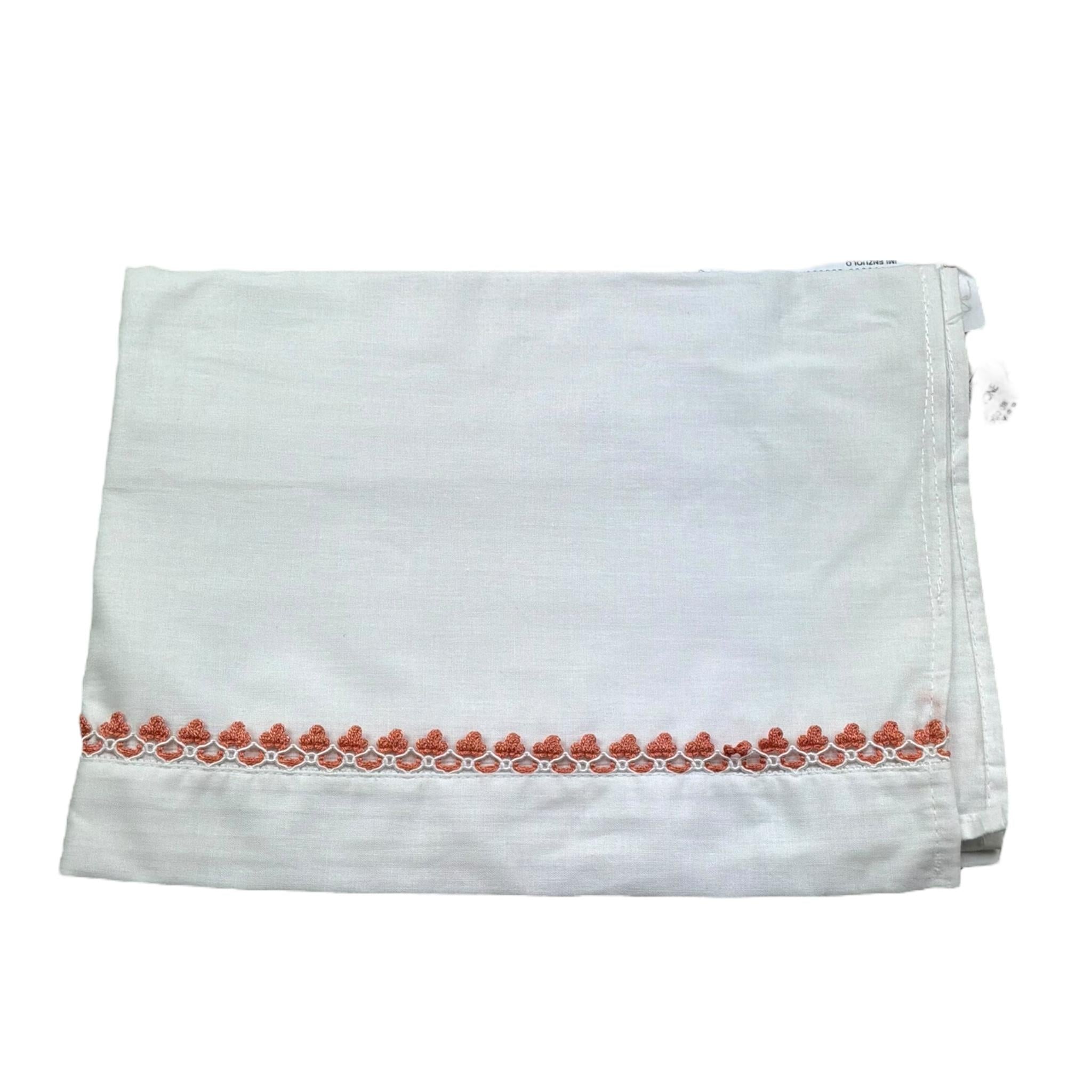 Isabel & Martinez Lenzuola Tinta Unita con Ricami per Neonata IM25N434 BIANCO ISABEL & MARTINEZ 