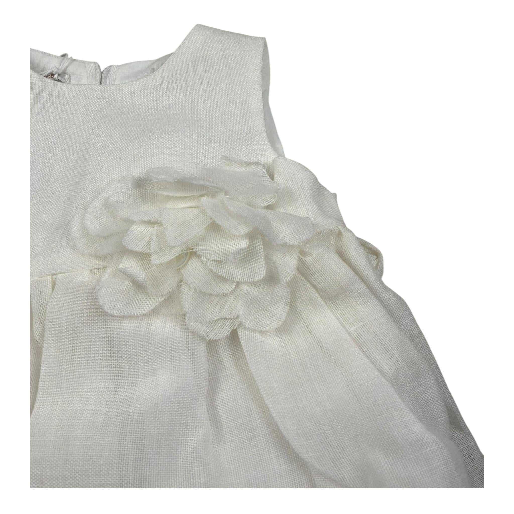 Le Bebe Abito Giromanica Tinta Unita per Neonata LBG4711 PANNA LE BEBE 