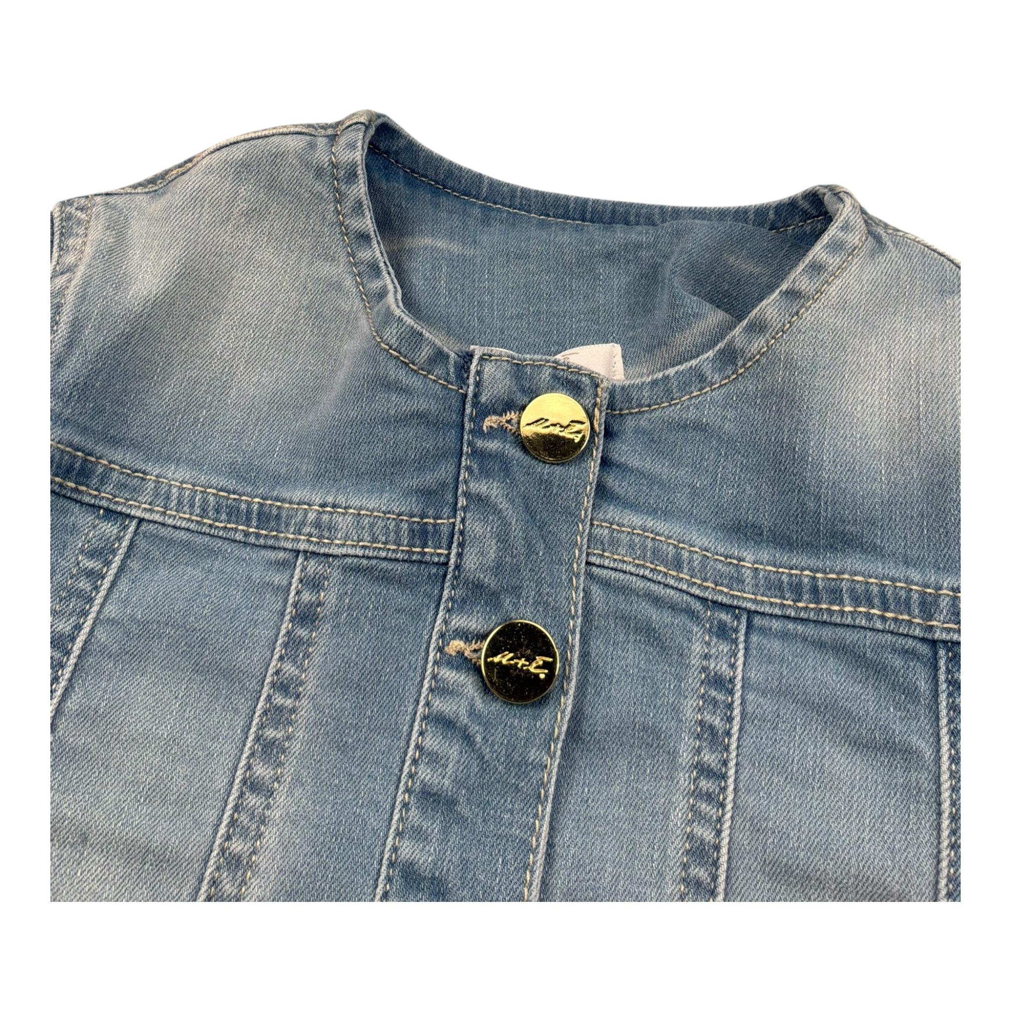 M+E' Giubbino In Denim Tinta Unita per Neonata UE1702 AZZURRO M+E' 