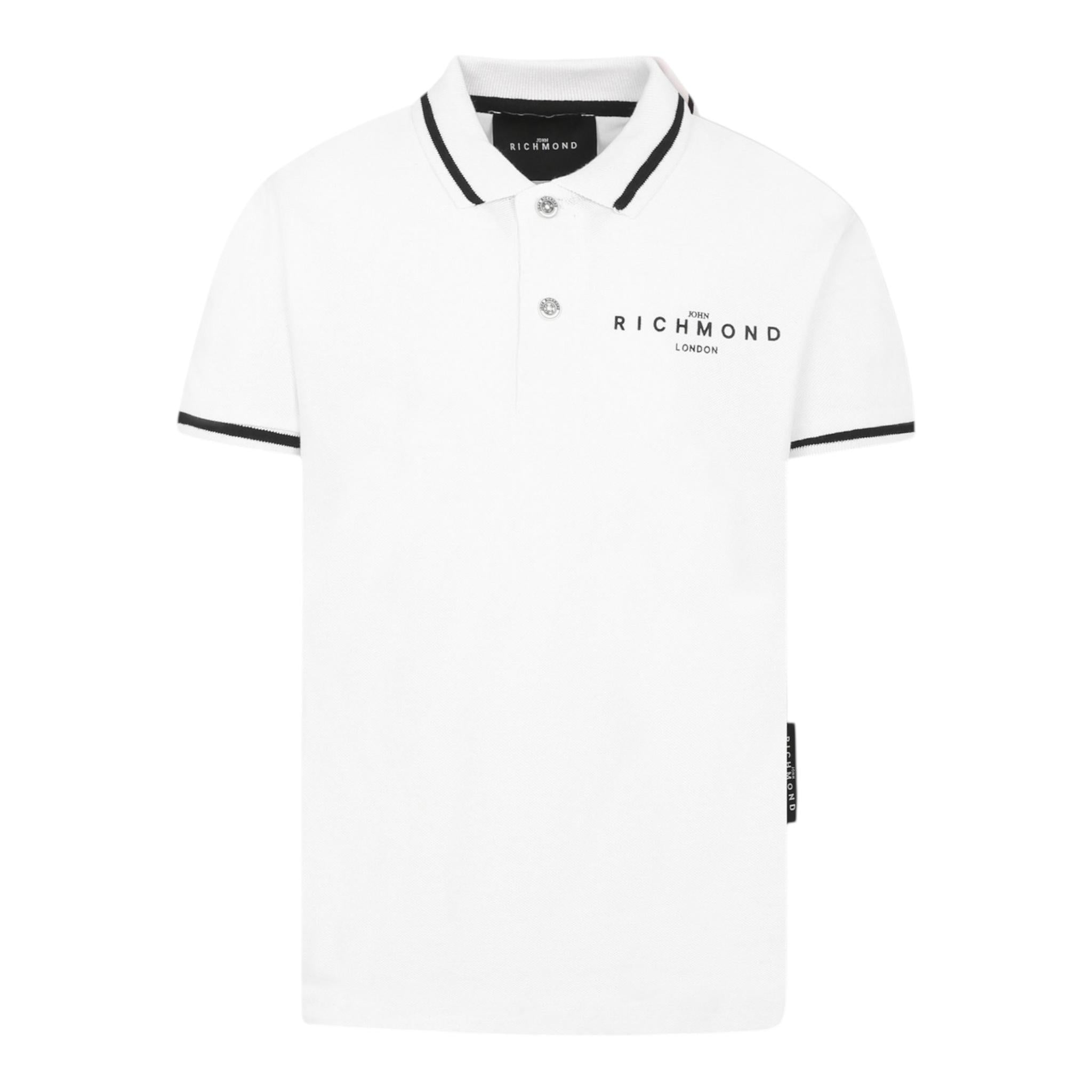 John Richmond Polo Mezza Manica Tinta Unita per Bambino RBP25010POX BIANCO JOHN RICHMOND 