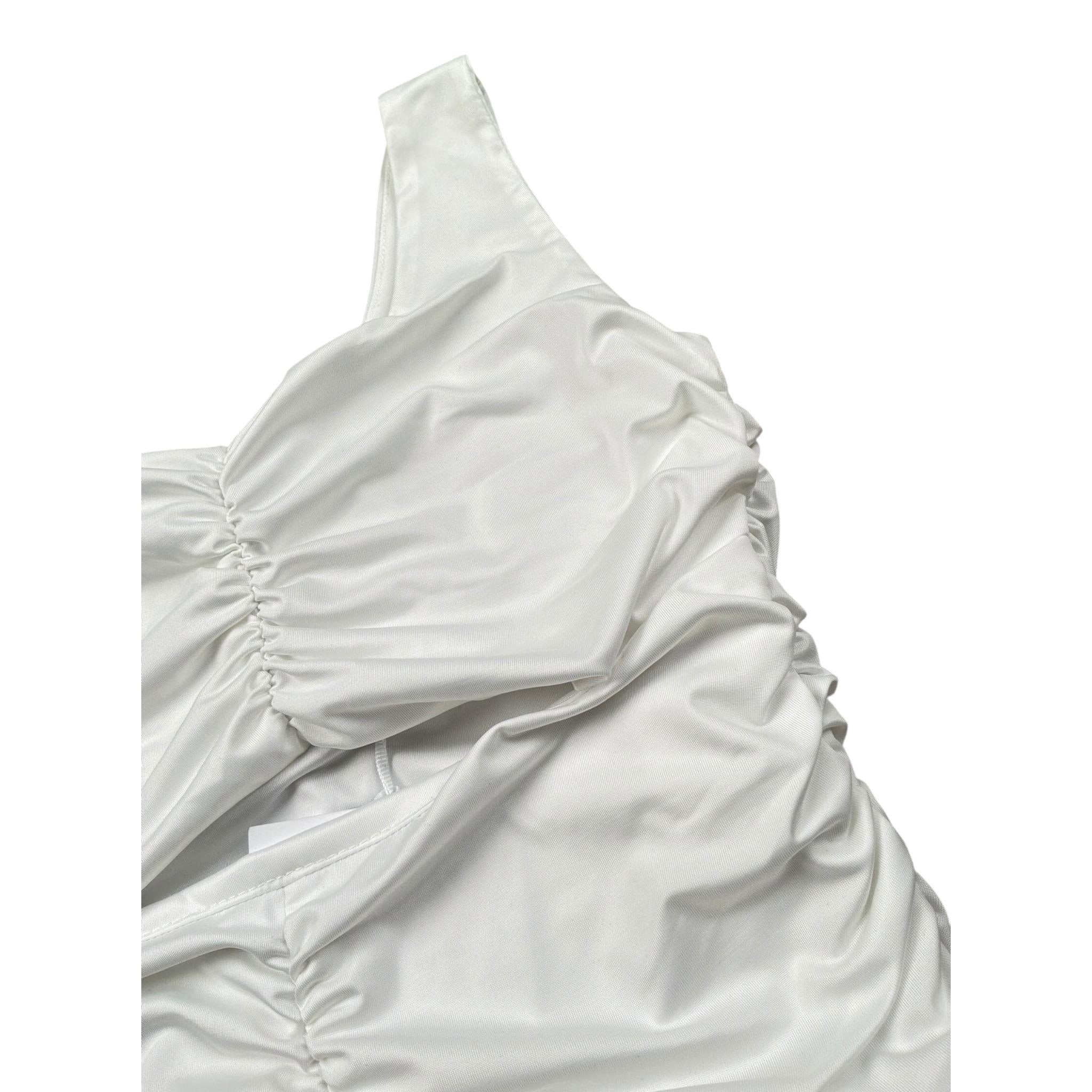 Lu Lu By Miss Grant Top Tinta Unita A Bretelle per Bambina LL3508 BIANCO LU LU BY MISS GRANT 