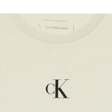 Calvin Klein T-Shirt Girocollo Tinta Unita con Logo per Bambino IG0IG02136 BIANCO CALVIN KLEIN 