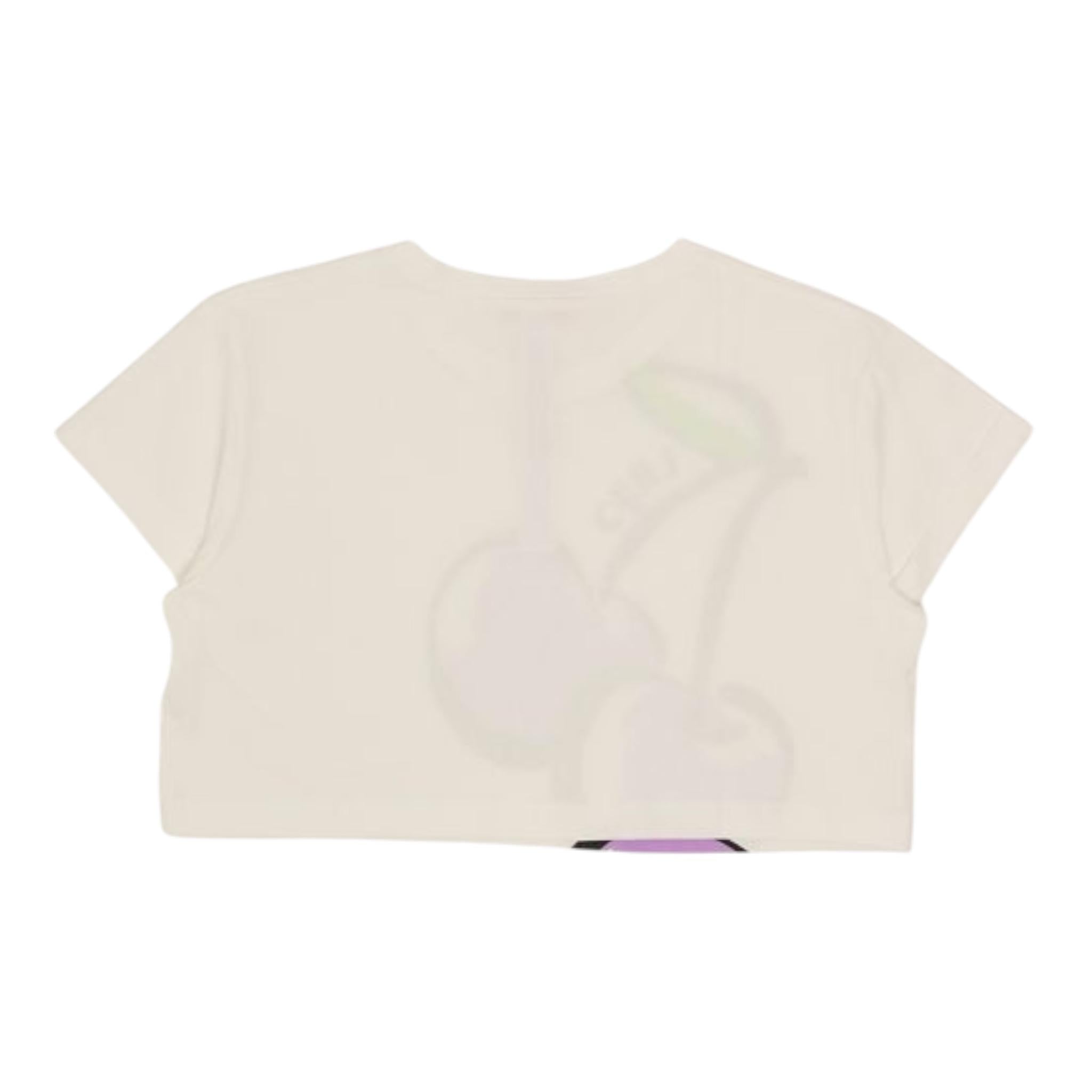 Liu Jo T-Shirt Girocollo Tinta Unita con Stampa per Bambina GA5166 BIANCO LIU JO 