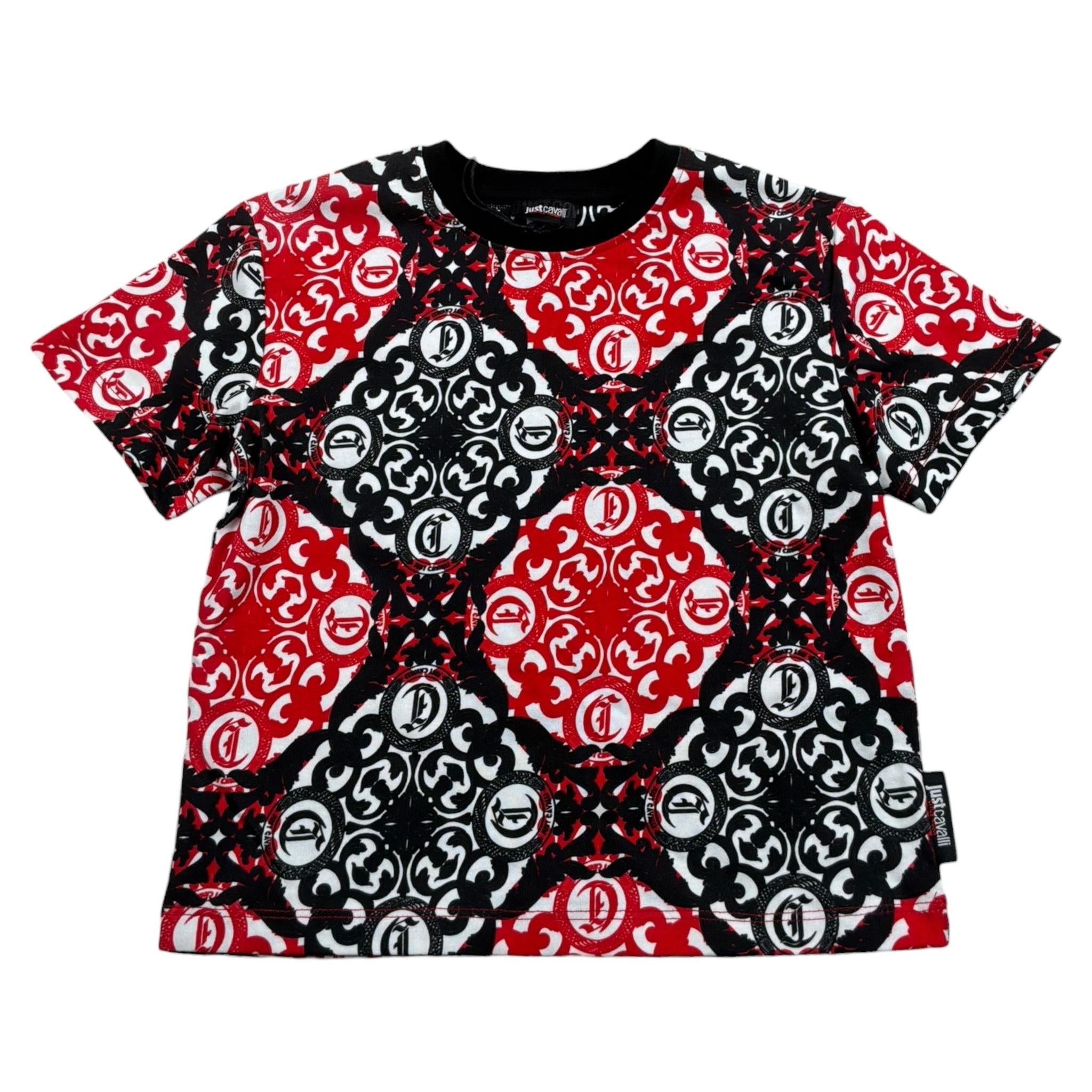 Just Cavalli T-Shirt Girocollo Tinta Unita con Stampa per Neonato JIP26064TS NERO JUST CAVALLI 