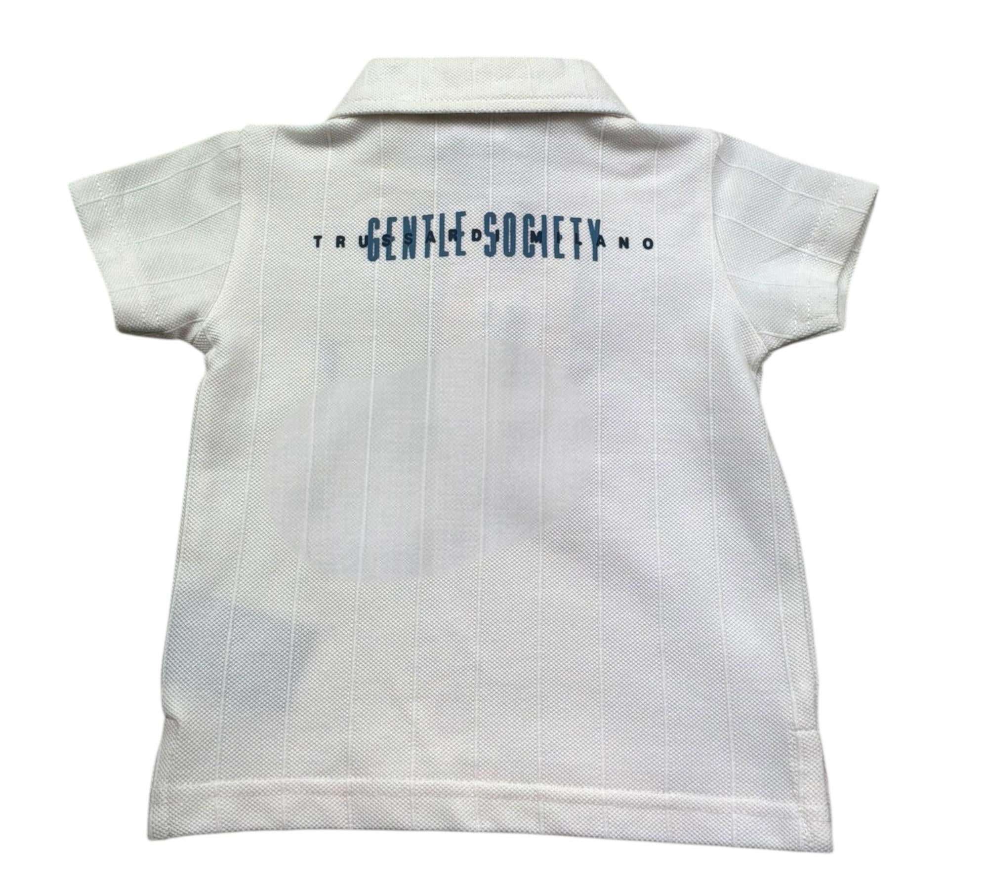 Trussardi Polo Mezza Manica Tinta Unita per Neonato TIP26096PO BIANCO TRUSSARDI 