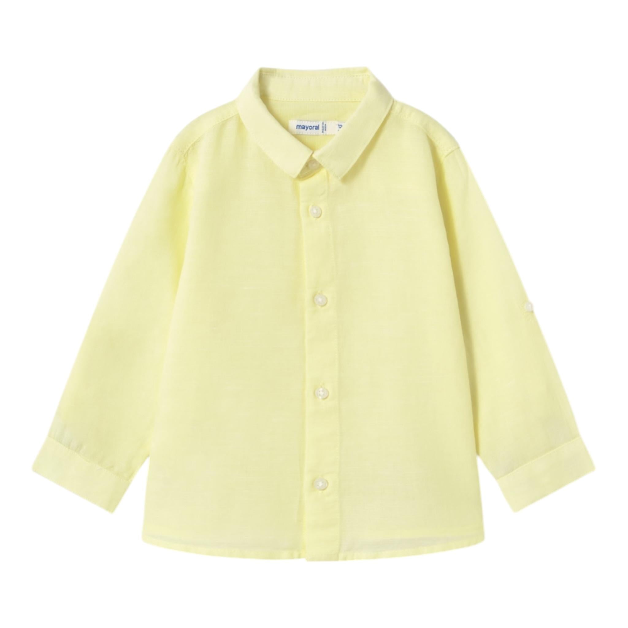 Mayoral Camicia Manica Lunga Tinta Unita per Neonato 1116 GIALLO MAYORAL 