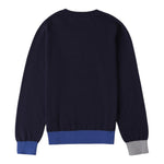 SARABANDA maglia girocollo tinta unita con profili in contrasto Blu per Bambino 0A500X BLU SARABANDA 