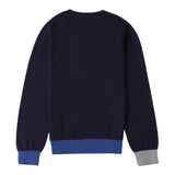 SARABANDA maglia girocollo tinta unita con profili in contrasto Blu per Bambino 0A500X BLU SARABANDA 