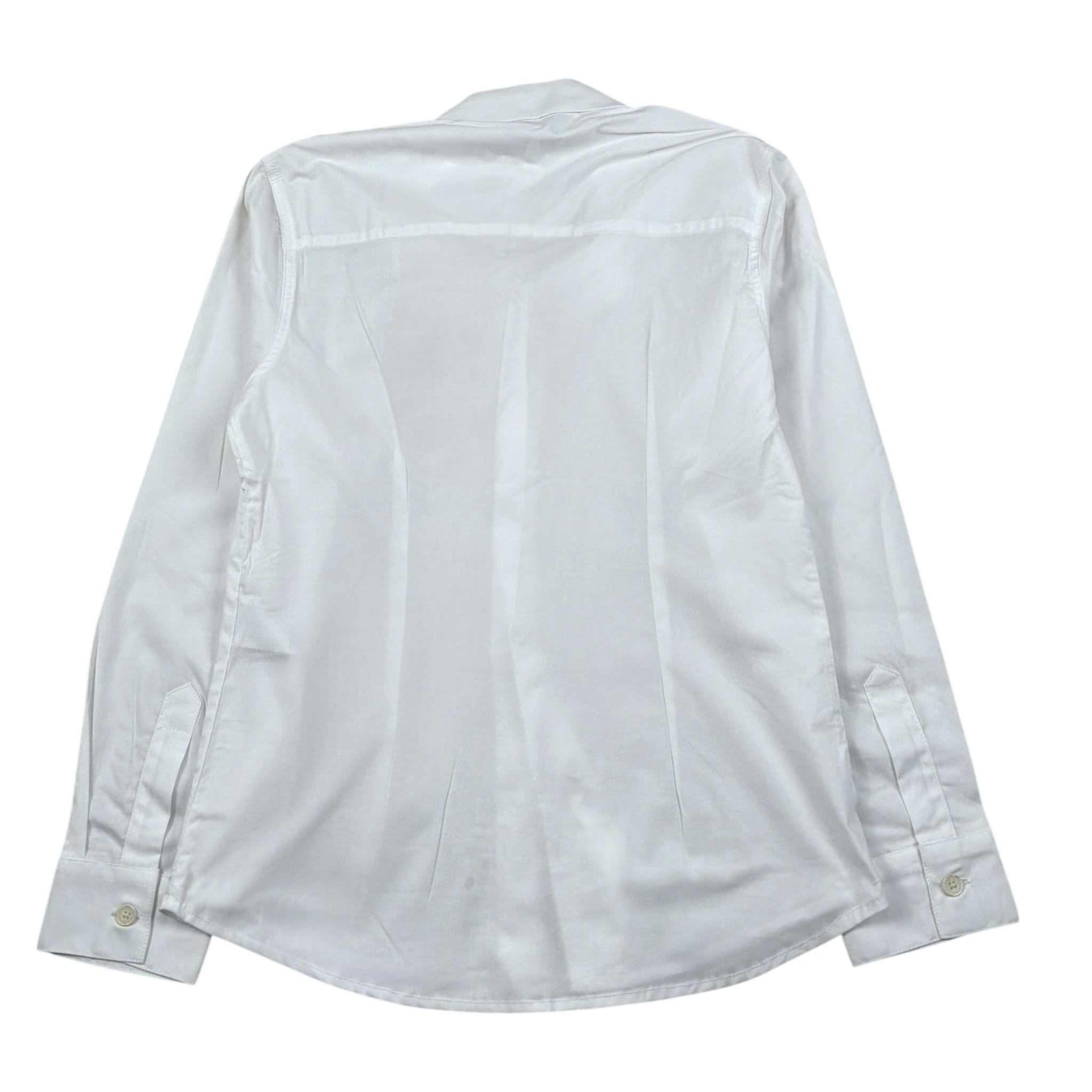 Please Camicia Manica Lunga Tinta Unita per Bambino 2020850 BIANCO PLEASE 