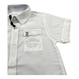 Iceberg Camicia Mezza Manica Tinta Unita per Bambino CMICE5108BJ BIANCO ICEBERG 