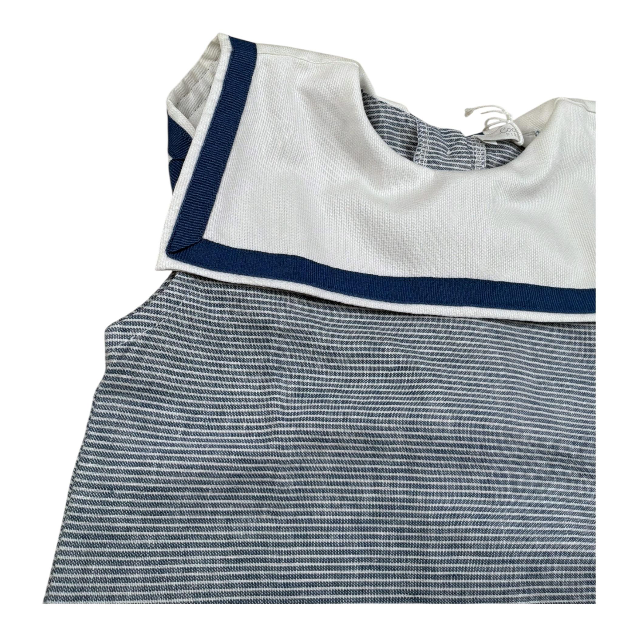 Coccode Pagliaccetto Mezza Manica Fantasia A Righe per Neonato C55142 BLU COCCODE 