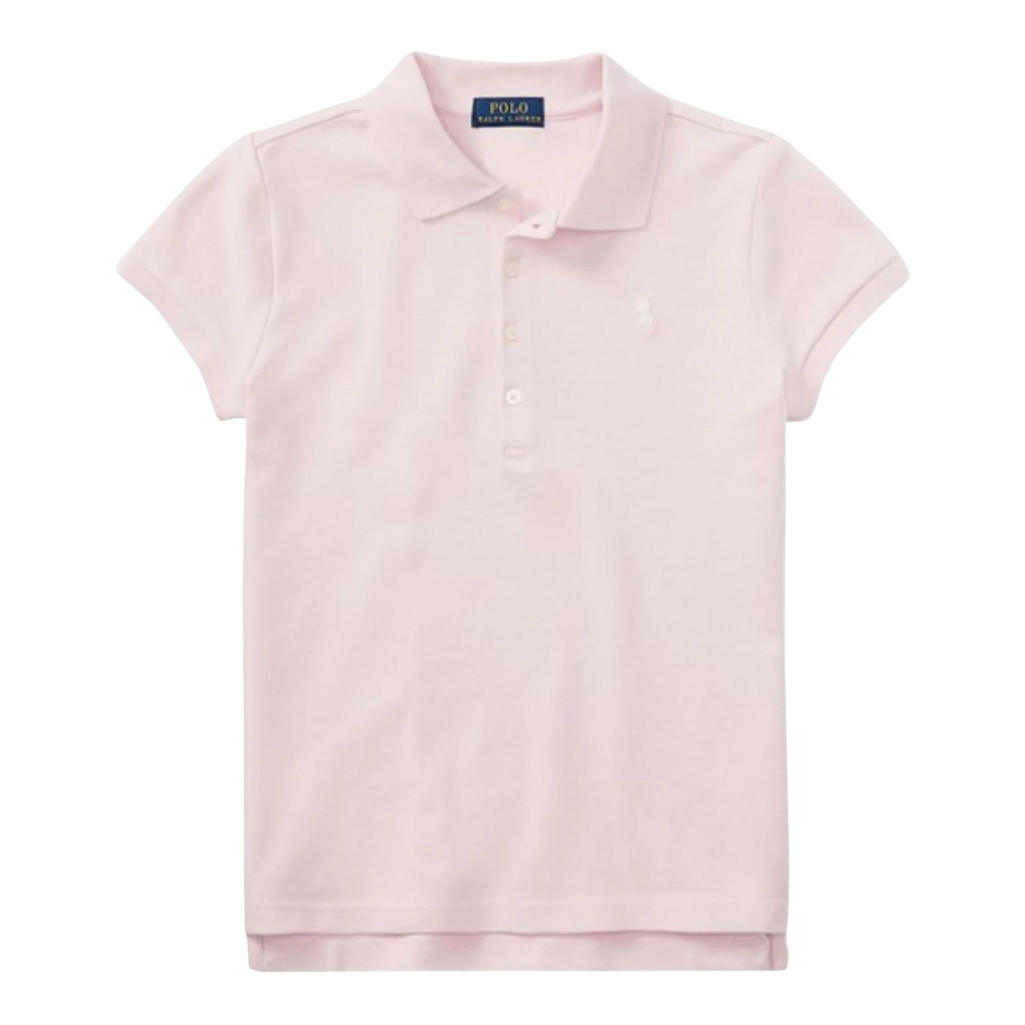 Ralph Lauren Polo Mezza Manica Tinta Unita con Logo per Neonata 312573242011N ROSA RALPH LAUREN 