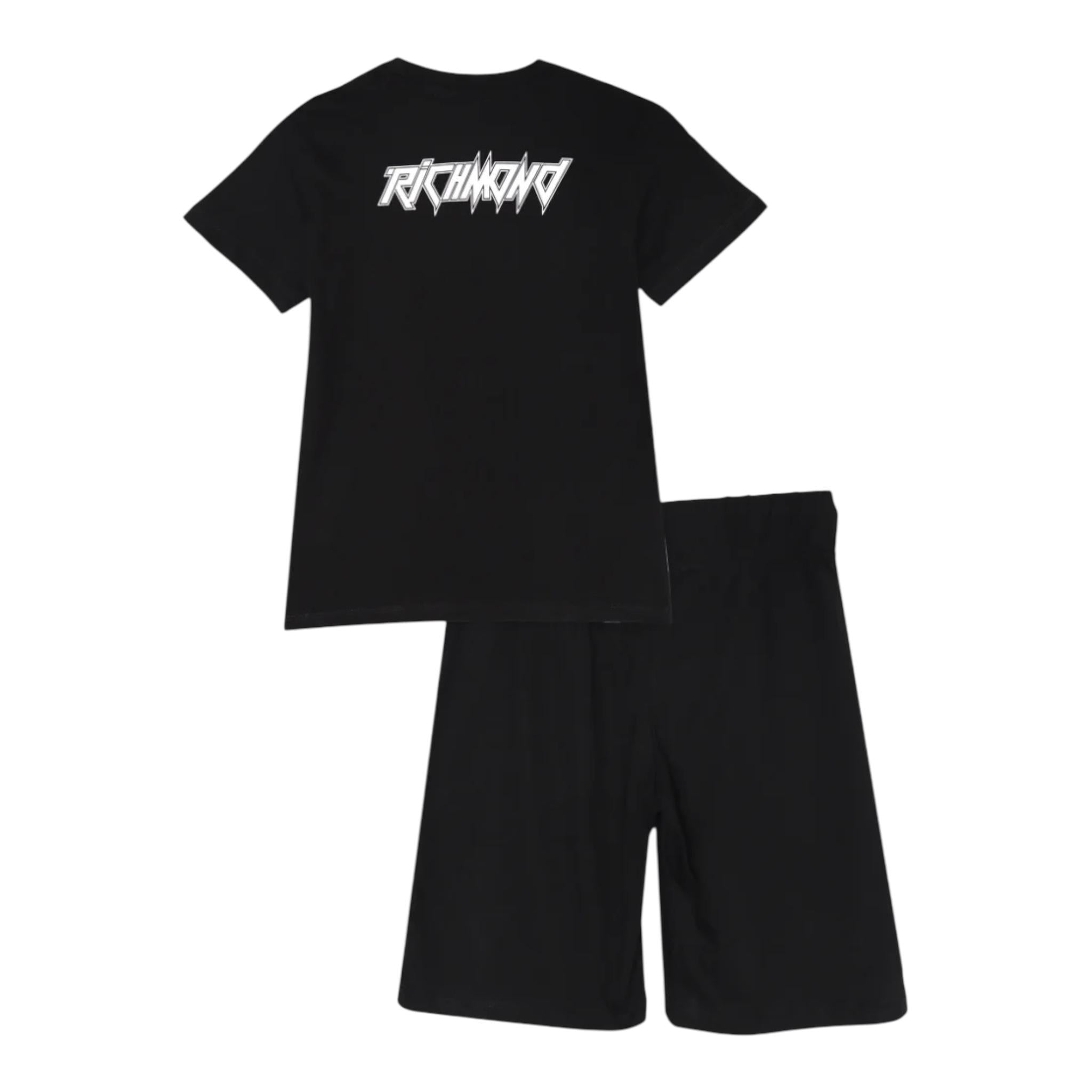 John Richmond Completo 2 Pezzi T-Shirt-Bermuda Tinta Unita per Bambino RBP25134CJ NERO JOHN RICHMOND 