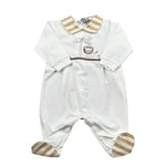 Marlu' Tutina Tinta Unita con Stampa per Neonato EL5014BIS BIANCO MARLU' 